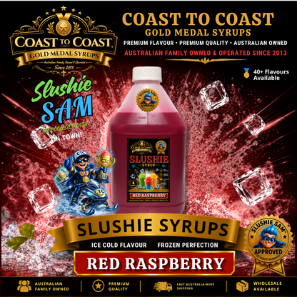 Premium Red Raspberry Slushie Syrups 4ltr - Coast to Coast Gold Medal Syrups