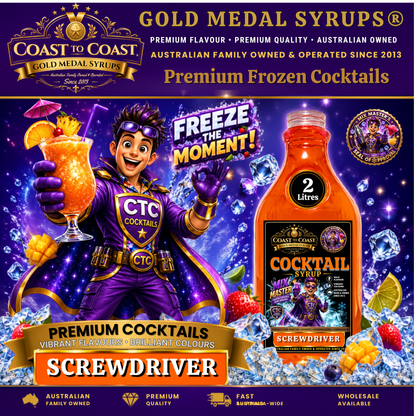 Premium Screwdriver Cocktail Syrups 2ltr - Coast to Coast Gold Medal Syrups®