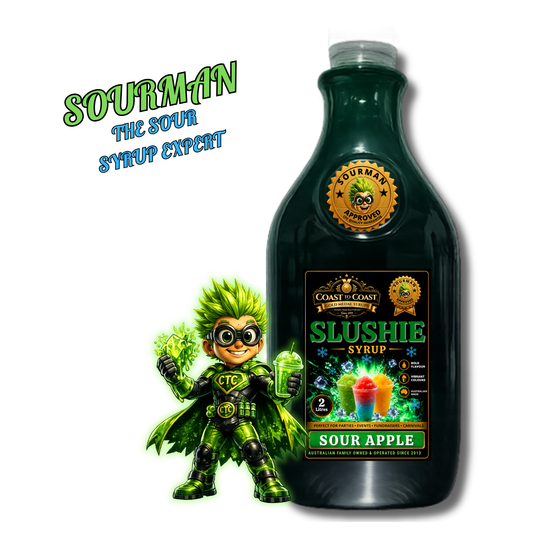 Premium Sour Apple Slushie Syrups 2ltr - Coast to Coast Gold Medal Syrups