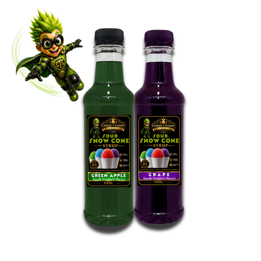 Premium Sour Assorted Flavours  2x375ml - Coast to Coast Gold Medal Syrups®