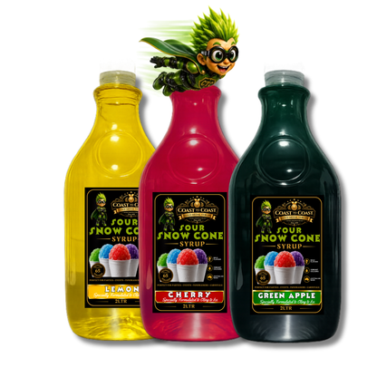 Premium Sour Assorted Flavours 3x2ltr - Coast to Coast Gold Medal Syrups®