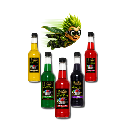 Premium Snow Cone Sour Assorted Flavour 5x750ml - Coast to Coast Gold Medal Syrups®