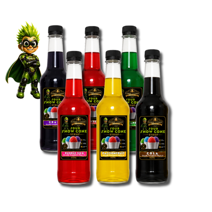 Premium Snow Cone Sour Assorted Flavour 6x750ml - Coast to Coast Gold Medal Syrups®