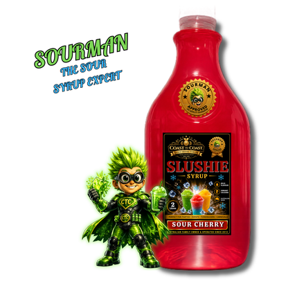 Premium Sour Cherry Slushie Syrups 2ltr - Coast to Coast Gold Medal Syrups