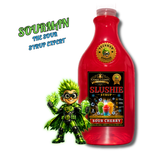 Premium Sour Cherry Slushie Syrups 2ltr - Coast to Coast Gold Medal Syrups