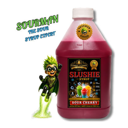 Premium Sour Cherry Slushie Syrups 4ltr - Coast to Coast Gold Medal Syrups