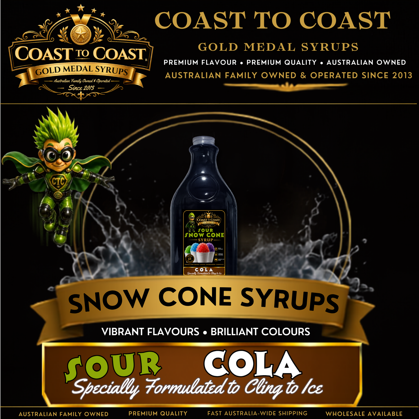Premium Sour Cola 2ltr - Coast to Coast Gold Medal Syrups®