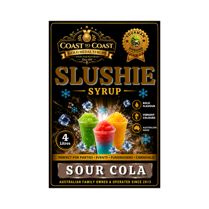 Premium Sour Cola Slushie Syrups 4ltr - Coast to Coast Gold Medal Syrups