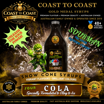Premium Sour Cola Snow Cone Syrup 2ltr - Coast to Coast Gold Medal Syrups®