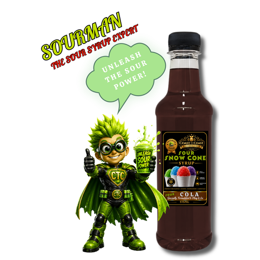 Premium Sour Cola Snow Cone Syrup 375ml - Coast to Coast Gold Medal Syrups®