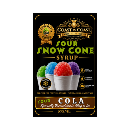 Premium Sour Cola Snow Cone Syrup 375ml - Coast to Coast Gold Medal Syrups®