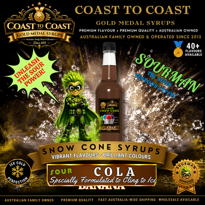Premium Sour Cola Snow Cone Syrup 750ml - Coast to Coast Gold Medal Syrups®