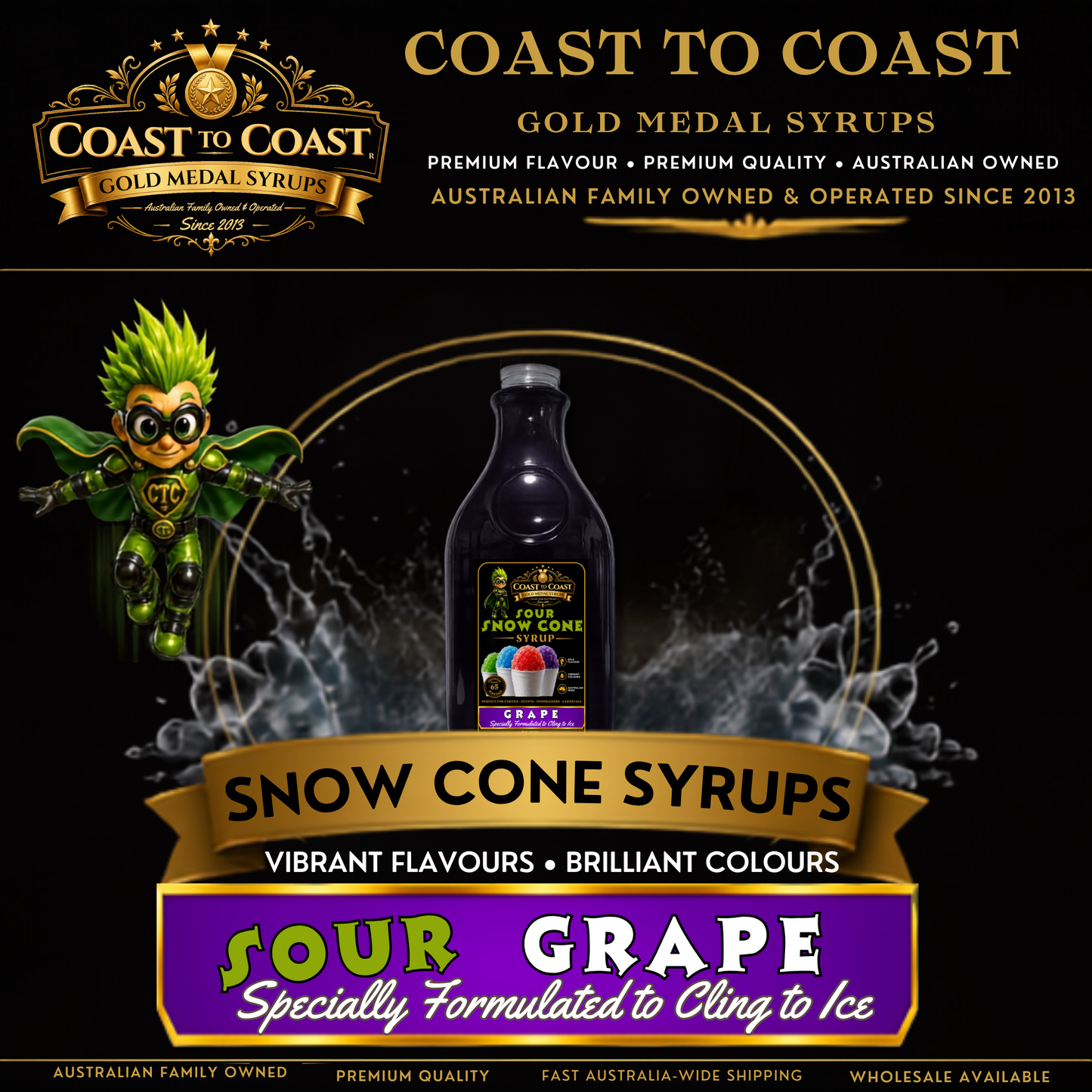 Premium Sour Grape 2ltr - Coast to Coast Gold Medal Syrups®