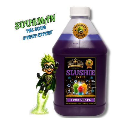 Premium Sour Grape Slushie Syrups 4ltr - Coast to Coast Gold Medal Syrups