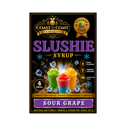 Premium Sour Grape Slushie Syrups 4ltr - Coast to Coast Gold Medal Syrups