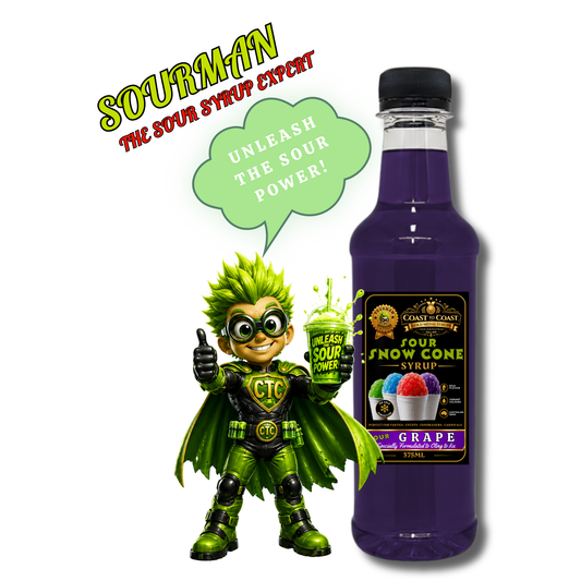 Premium Sour Grape Snow Cone Syrup 375ml - Coast to Coast Gold Medal Syrups®