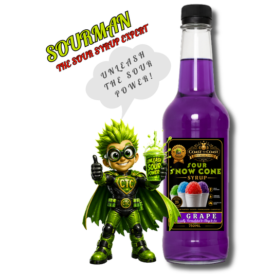 Premium Sour Grape Snow Cone Syrup 750ml - Coast to Coast Gold Medal Syrups®
