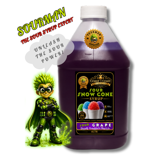 Premium Sour Grape Snow Cone Syrup 4ltr - Coast to Coast Gold Medal Syrups®