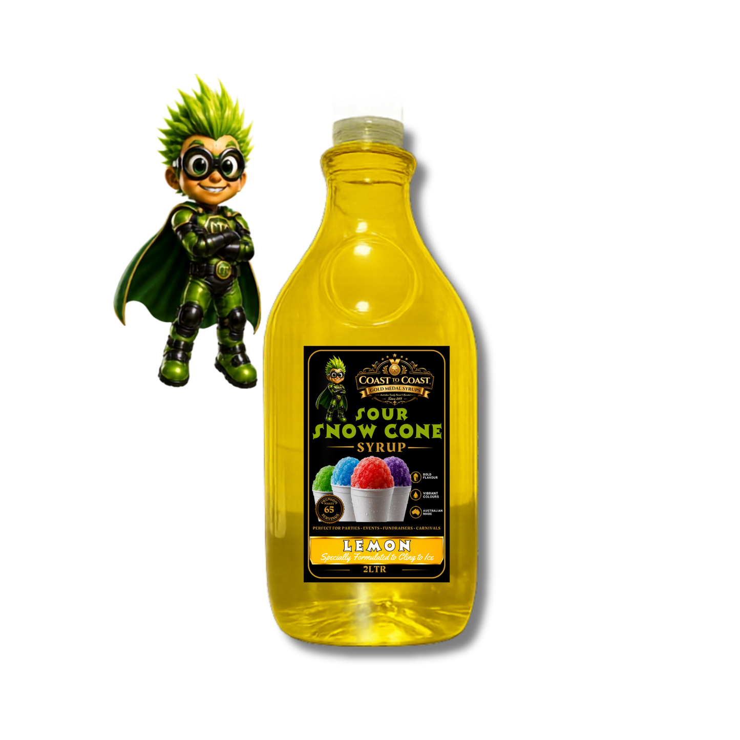 Premium Sour Lemon 2ltr - Coast to Coast Gold Medal Syrups®