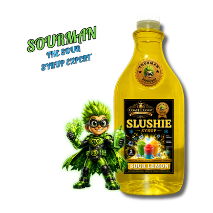 Premium Sour Lemon Slushie Syrups 2ltr - Coast to Coast Gold Medal Syrups