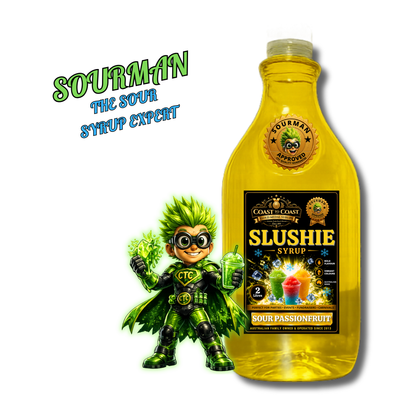 Premium Sour Passionfruit Slushie Syrups 2ltr - Coast to Coast Gold Medal Syrups