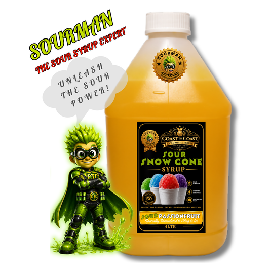 Premium Sour Passionfruit Snow Cone Syrup 4ltr - Coast to Coast Gold Medal Syrups®