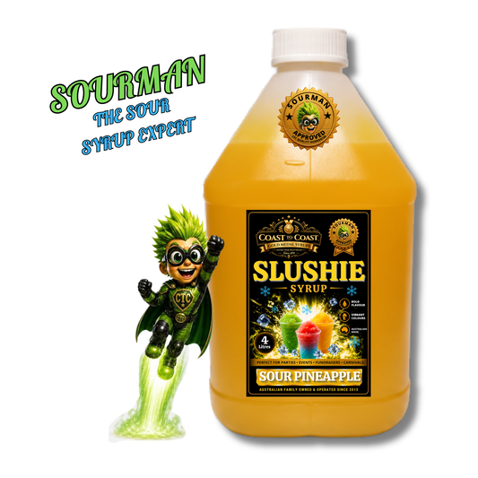 Premium Sour Pineapple Slushie Syrups 4ltr - Coast to Coast Gold Medal Syrups