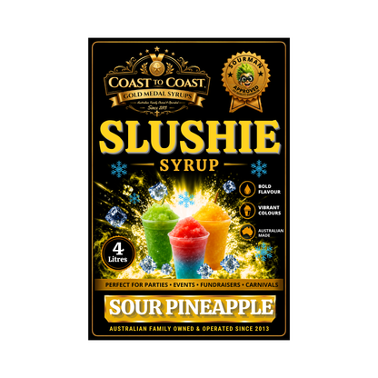 Premium Sour Pineapple Slushie Syrups 4ltr - Coast to Coast Gold Medal Syrups