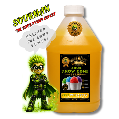 Premium Sour Pineapple Snow Cone Syrup 4ltr - Coast to Coast Gold Medal Syrups®
