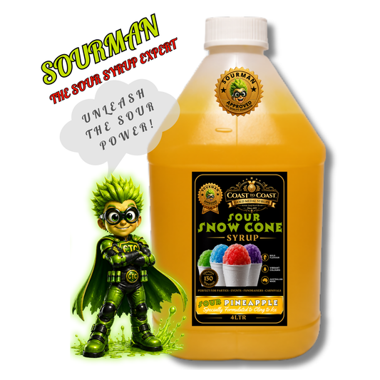Premium Sour Pineapple Snow Cone Syrup 4ltr - Coast to Coast Gold Medal Syrups®