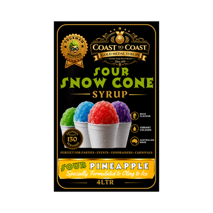 Premium Sour Pineapple Snow Cone Syrup 4ltr - Coast to Coast Gold Medal Syrups®