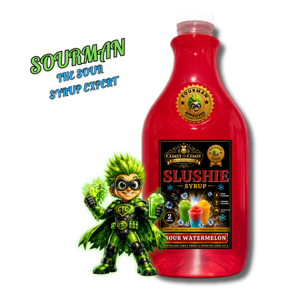 Premium Sour Watermelon Slushie Syrups 2ltr - Coast to Coast Gold Medal Syrups