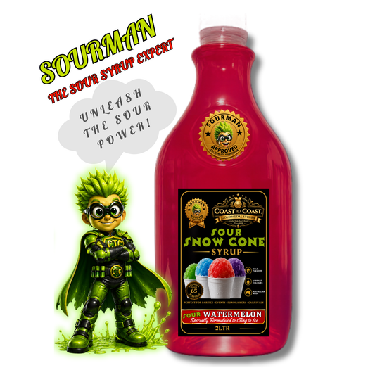 Premium Sour Watermelon Snow Cone Syrup 2ltr - Coast to Coast Gold Medal Syrups®