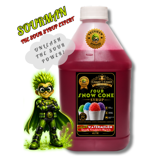 Premium Sour Watermelon Snow Cone Syrup 4ltr - Coast to Coast Gold Medal Syrups®
