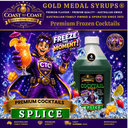 Premium Splice Cocktail Syrups 4ltr - Coast to Coast Gold Medal Syrups®