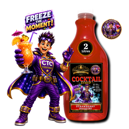 Premium Strawberry Daiquiri Cocktail Syrups 2ltr - Coast to Coast Gold Medal Syrups®
