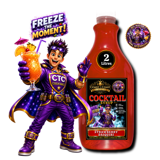 Premium Strawberry Daiquiri Cocktail Syrups 2ltr - Coast to Coast Gold Medal Syrups®