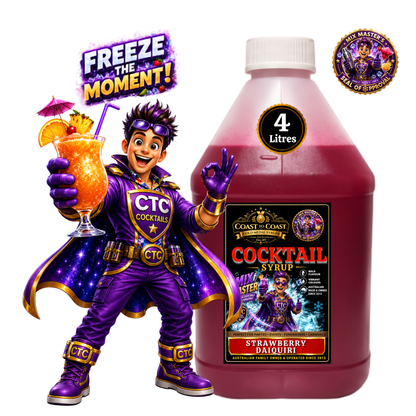 Premium Strawberry Daiquiri Cocktail Syrups 4ltr - Coast to Coast Gold Medal Syrups®