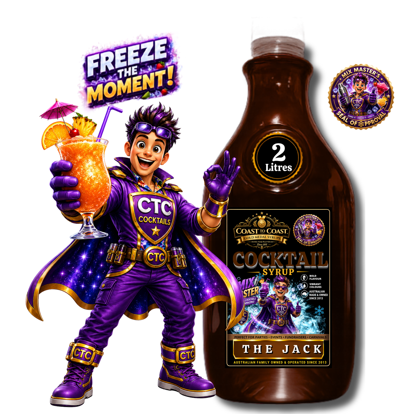 Premium The Jack Cocktail Syrups 2ltr - Coast to Coast Gold Medal Syrups®