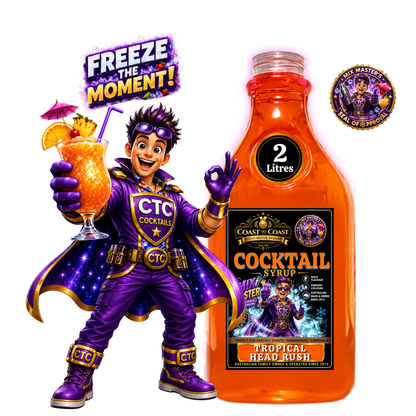 Premium Tropical Head Rush Cocktail Syrups 2ltr - Coast to Coast Gold Medal Syrups®