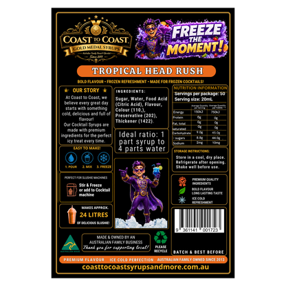 Premium Tropical Head Rush Cocktail Syrups 4ltr - Coast to Coast Gold Medal Syrups®