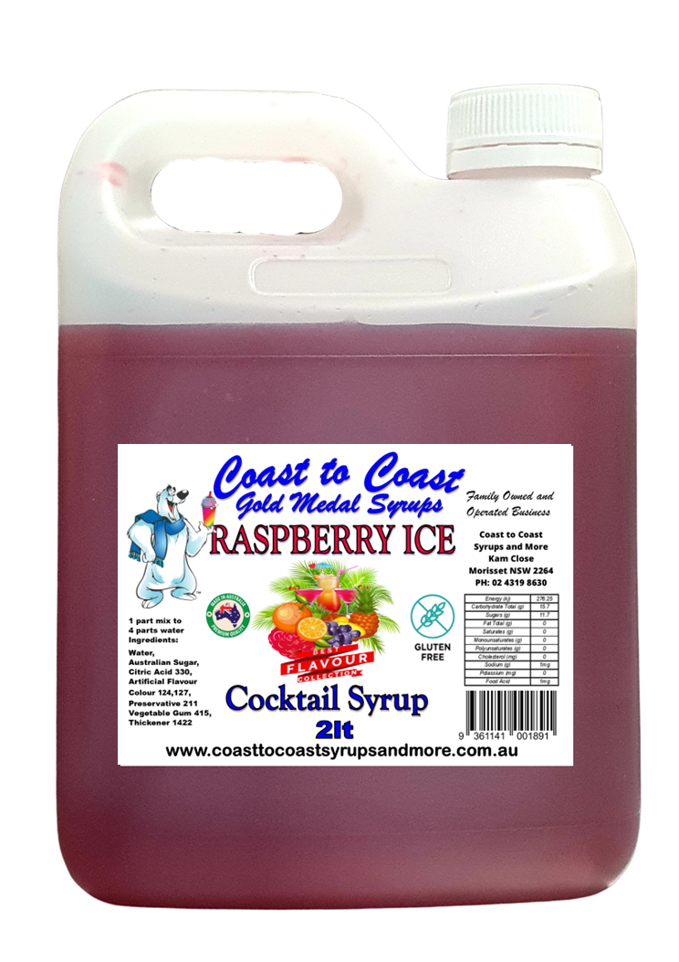 #2 Coast to Coast Gold Medal Syrups®, 2ltr, Premium Cocktail Syrups.