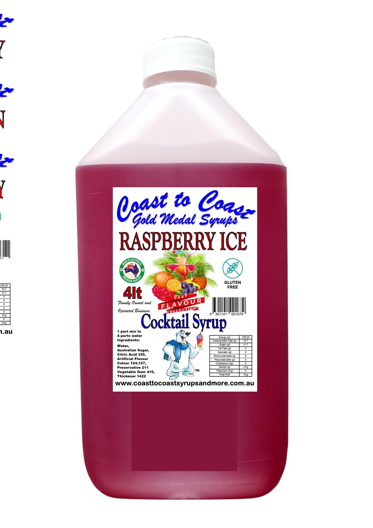 #4 Coast to Coast Gold Medal Syrups®, 4ltr, Premium Cocktail Syrups