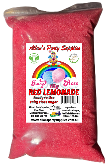 #3 APS, Premium Fairy Floss Sugar, 50 Serves RTU 1kg, Over 35 Plus Flavours
