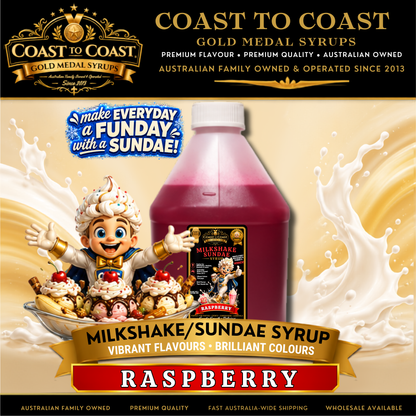 Raspberry, Milkshake-Sundae Toppings 4ltr - Coast to Coast Gold Medal Syrups®