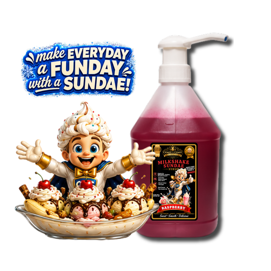 Raspberry, Milkshake-Sundae Toppings 4ltr with pump - Coast to Coast Gold Medal Syrups®