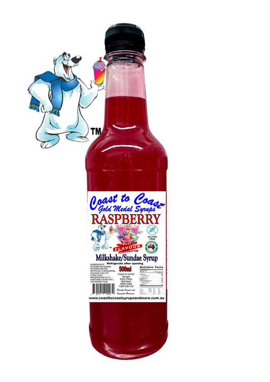 #1 Raspberry, Milkshake/Sundae toppings 500ml, Coast to Coast Gold Medal Syrups®