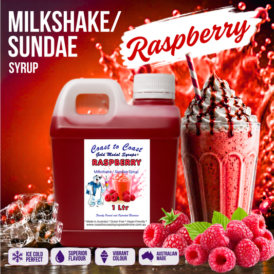 #2 Raspberry, Milkshake/Sundae toppings 1ltr, Coast to Coast Gold Medal Syrups®