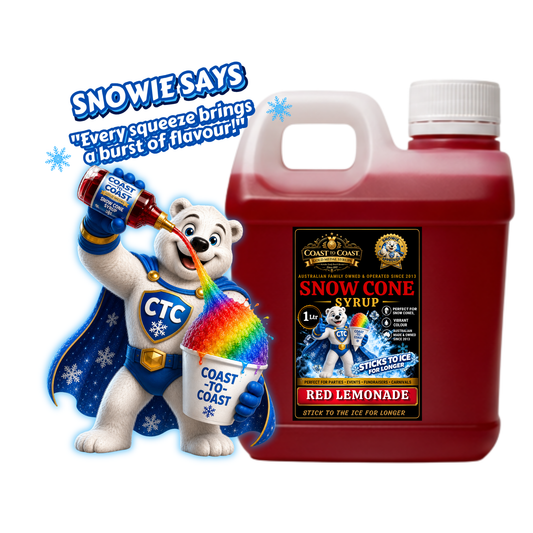 Red Lemonade Snow Cone Syrups 1ltr - Coast to Coast Gold Medal Syrups®