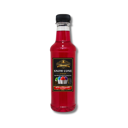 Red Lemonade  Snow Cone Syrups 375ml - Coast to Coast Gold Medal Syrups®